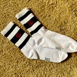 Gucci green and white socks- NEW without tags
